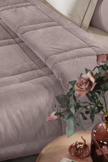 Guy Laroche Sherpa Comforter Double Size 180x220cm Crystal Melanze 590 GSM