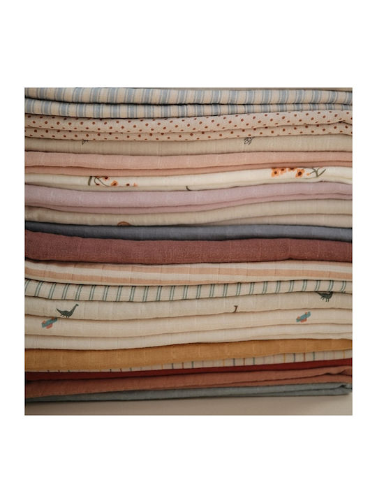 Mushie Muslin Swaddle Wrap Cedar Red 120x120cm.