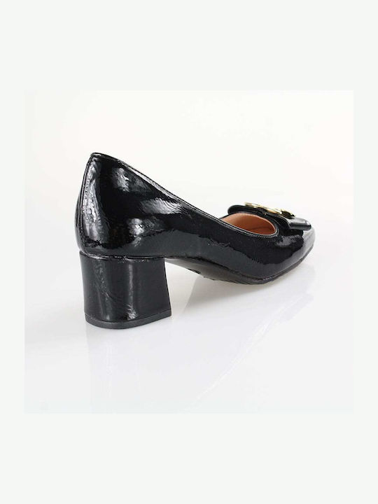 Blondie Patent Leather Black Medium Heels