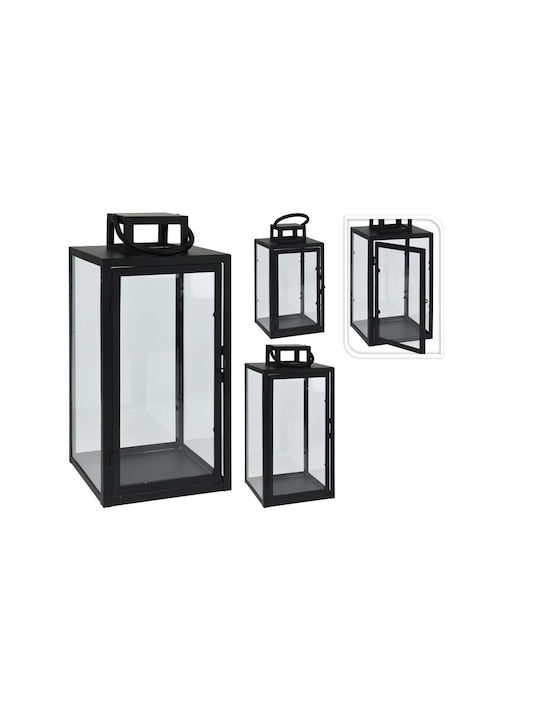 Floortop Metallic Lanterns Set Black 2pcs