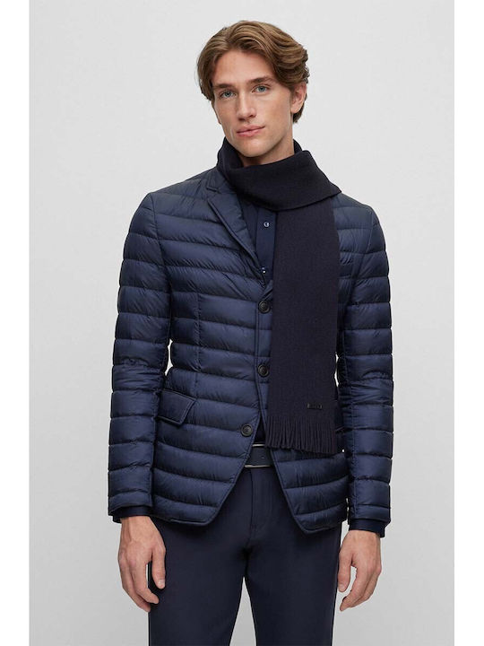 Men's Wool Scarf Blue