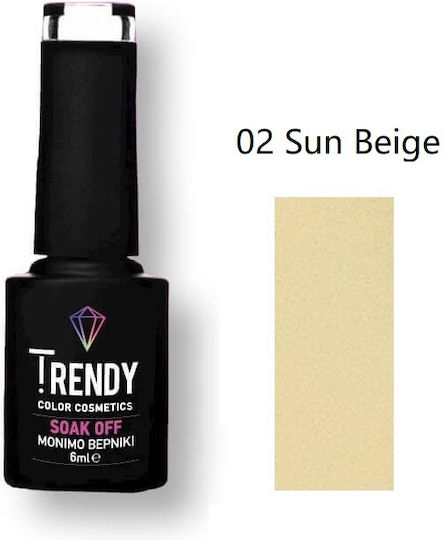 Trendy Color Cosmetics Semi-Permanent Nail Polish 002 6ml 1pcs