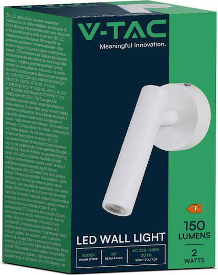 V-TAC Μονό LED Φυσικό Λευκό Σποτ σε Λευκό Χρώμα