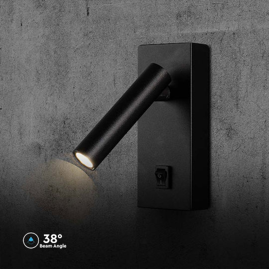 V-TAC Μονό LED Φυσικό Λευκό Σποτ σε Μαύρο Χρώμα
