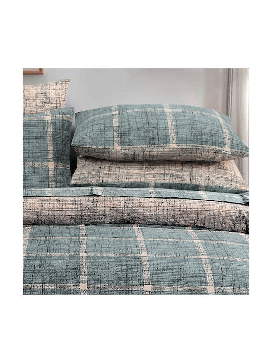 Casa Colori Javeria Pillowcase Set with Envelope Cover Olive 50x70cm.