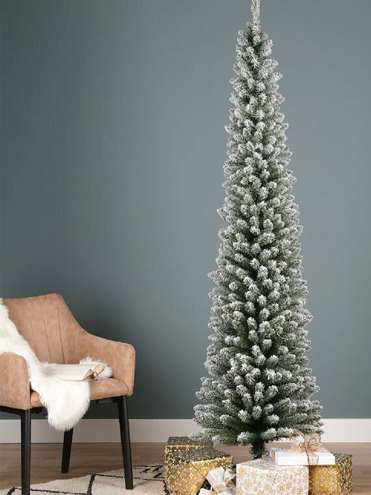 Christmas Tree Pencil Pine Slim Snowy 210cm with 574 Branches