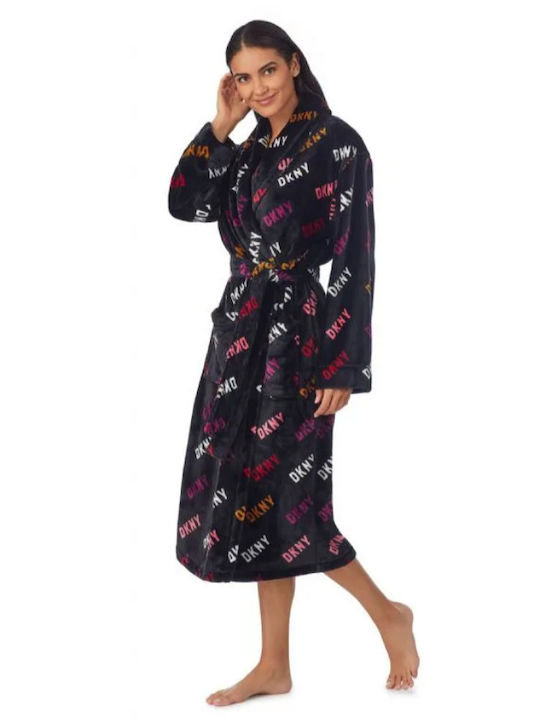 DKNY Winter Women's Robe Black