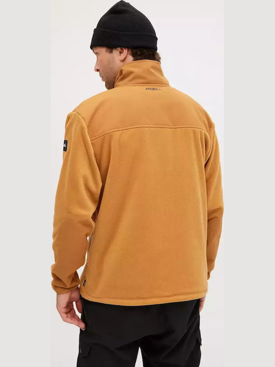 Men's Fleece Cardigan Brown