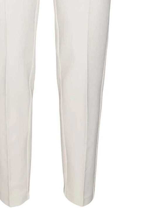 Women's Fabric Trousers Tapered Line Gray