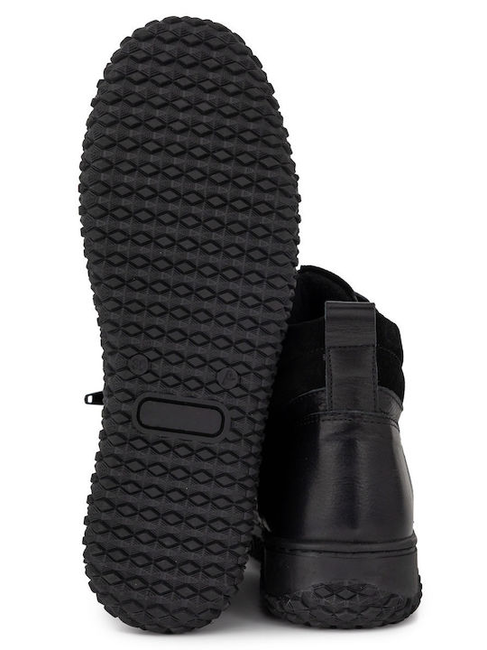 Leather Women's Ankle Boots Black
