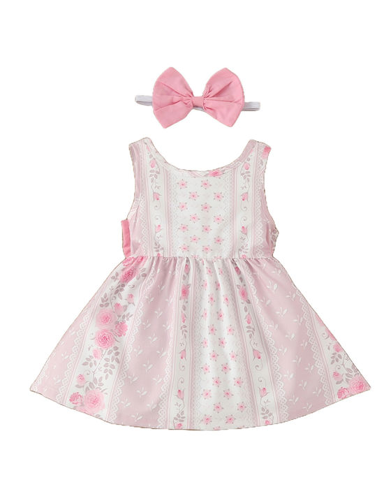 TakTakBaby Kids Dress Set with Accessories Sleeveless Pink