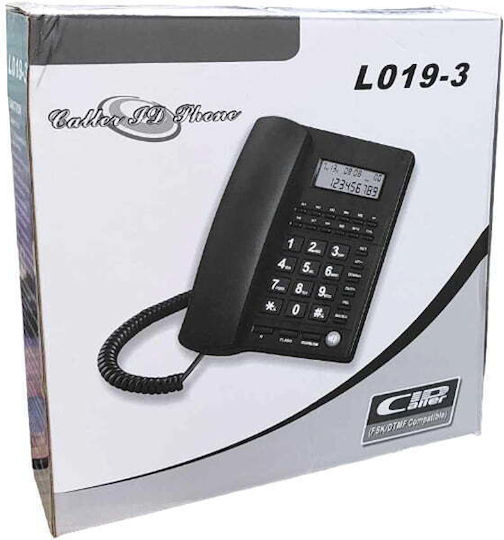 L019-3 Telefon cu Fir de Birou pentru Persoane În Vârstă Negru 620040