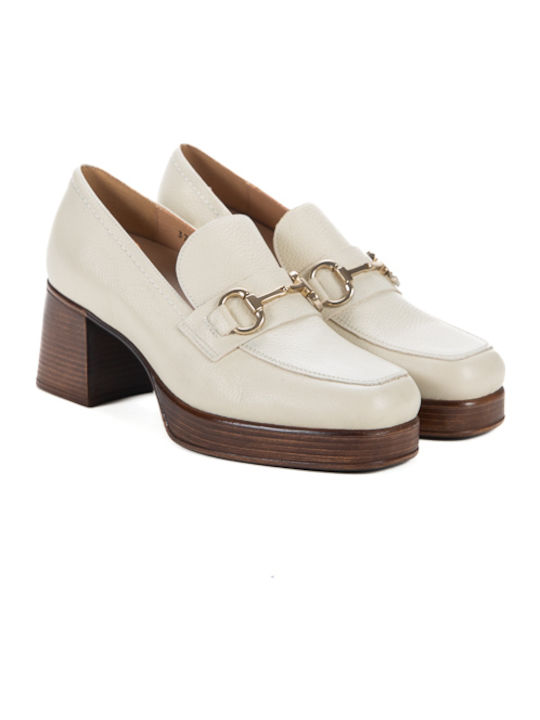 Pantofi cu toc Albe