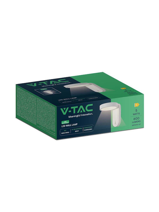 V-TAC Единично LED Спот в Бял Цвят