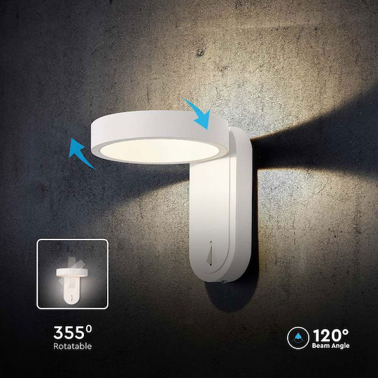 V-TAC Μονό LED Σποτ σε Λευκό Χρώμα