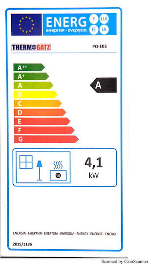 ArtGaz Indoor-Gasheizung 3100W Blau 46x42x74cm