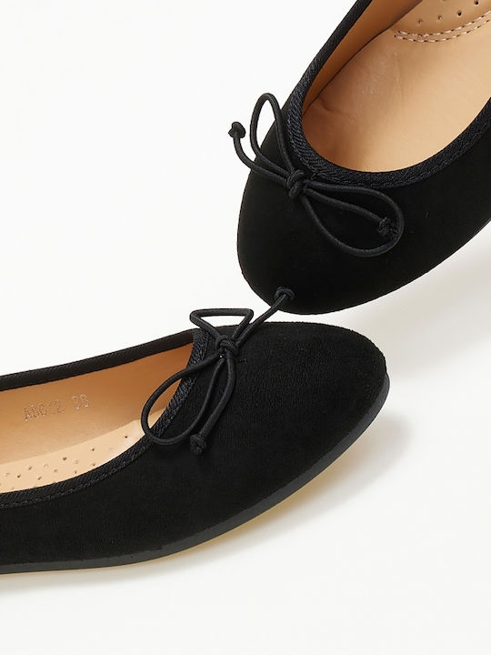 Issue Fashion Suede Ballerinas Black