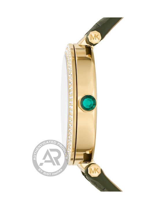 Michael Kors Parker Damen Uhr mit Grün Lederarmband