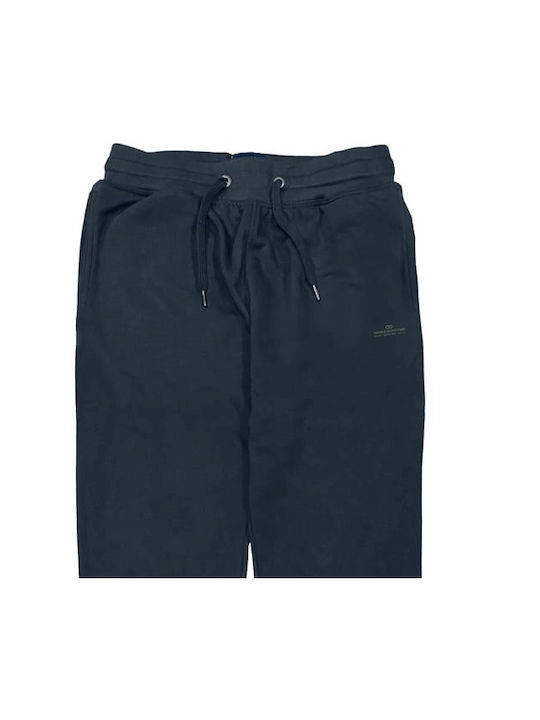 Double Men's Sweatpants with Rubber Blue