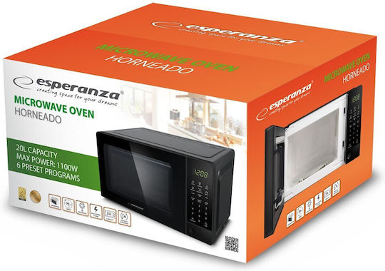 Esperanza Mikrowellenherd 20Es Schwarz