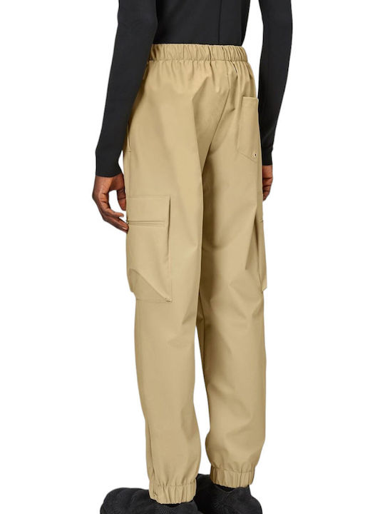 Rains Men's Trousers Cargo in Regular Fit Beige