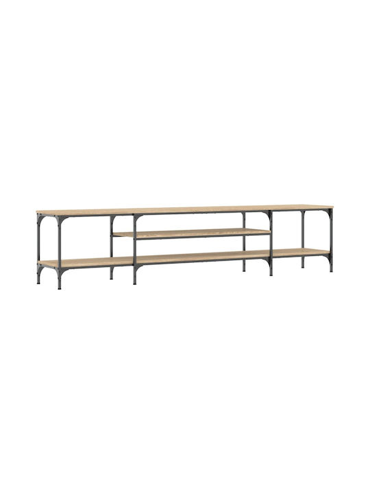 Stand TV Din Metală și Lemn De Stejar L201xA35xÎ45cm