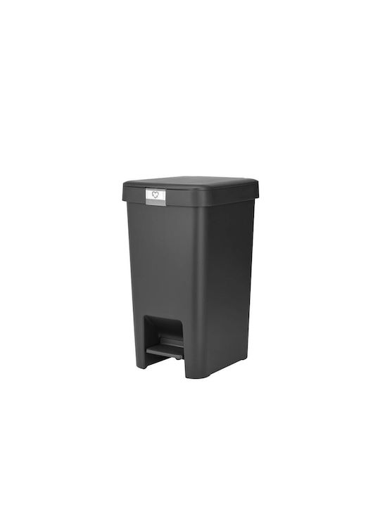 Brabantia Brabantia Stepup Mülleimer Kunststoff mit Pedal Grau 16lt