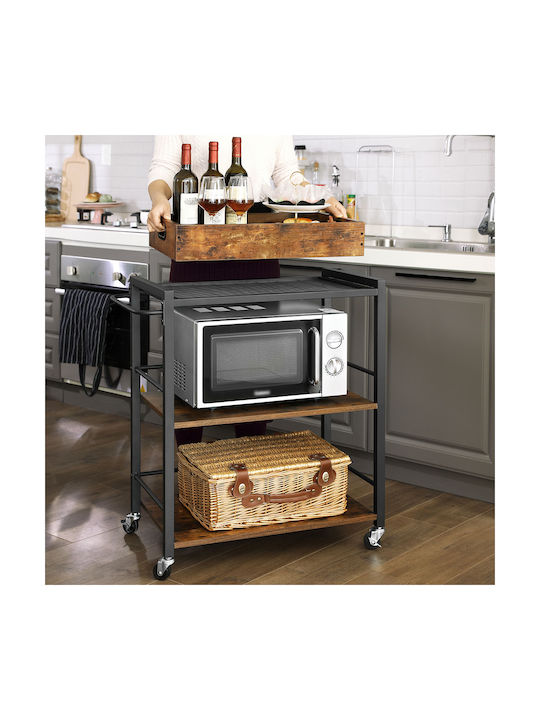 Songmics Tischspiel Holzregal 65x40x86cm Braune