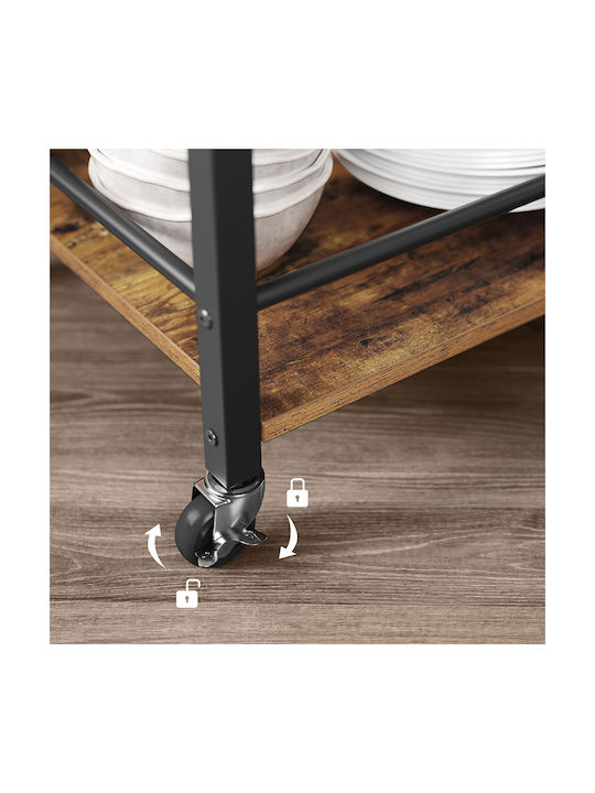 Songmics Tischspiel Holzregal 65x40x86cm Braune