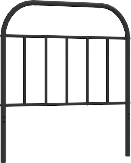 vidaXL Bed Headboard made of Metal Black 80cm