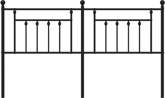 vidaXL Metal Bed Headboard Black 160cm