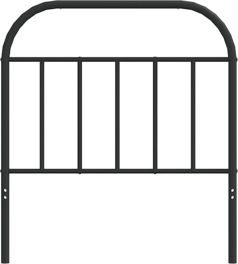 vidaXL Bed Headboard made of Metal Black 80cm