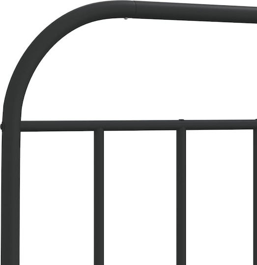 vidaXL Bed Headboard made of Metal Black 80cm