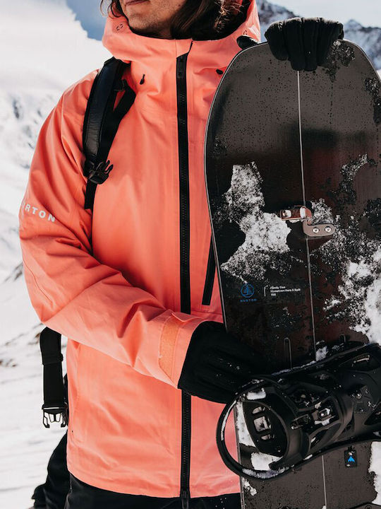 Burton Ak Cyclic 10002110651 Ανδρικό Μπουφάν Gore-Tex για Σκι & Snowboard Ροζ