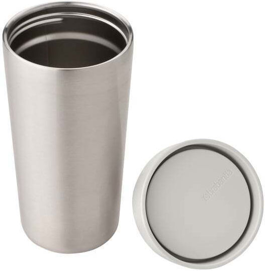 Brabantia Glas Thermosflasche Rostfreier Stahl 360ml Silber