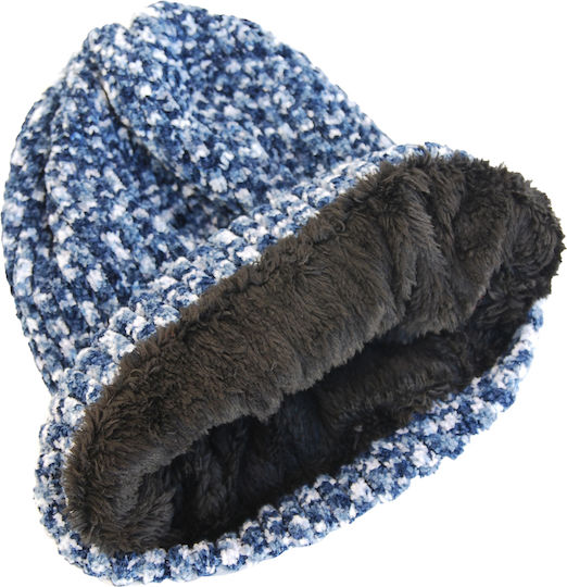 Unisex Set with Beanie Fleece - Polar Μπλε-Πολύχρωμο