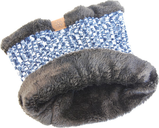 Unisex Set with Beanie Fleece - Polar Μπλε-Πολύχρωμο