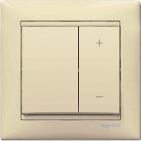 Legrand Valena Χωνευτός Διακόπτης Dimmer χωρίς Πλαίσιο Κλασικός Μπουτόν 400W σε Μπεζ Χρώμα