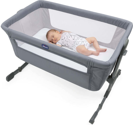 Chicco Wiege Next2Me Essential mit Matratze, Seitlicher Öffnung und Rädern Stone Re Lux