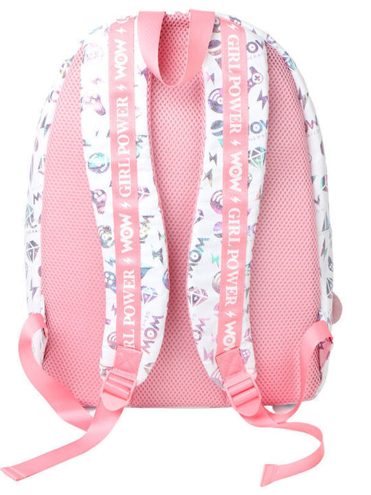 WOW Generation School Bag Backpack Junior High-High School in White color