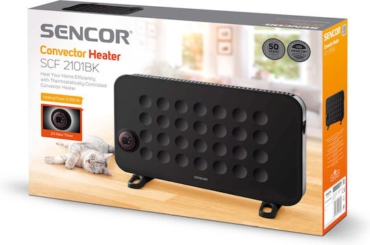 Sencor Θερμοπομπός Δαπέδου 2000W 72x47cm Μαύρος