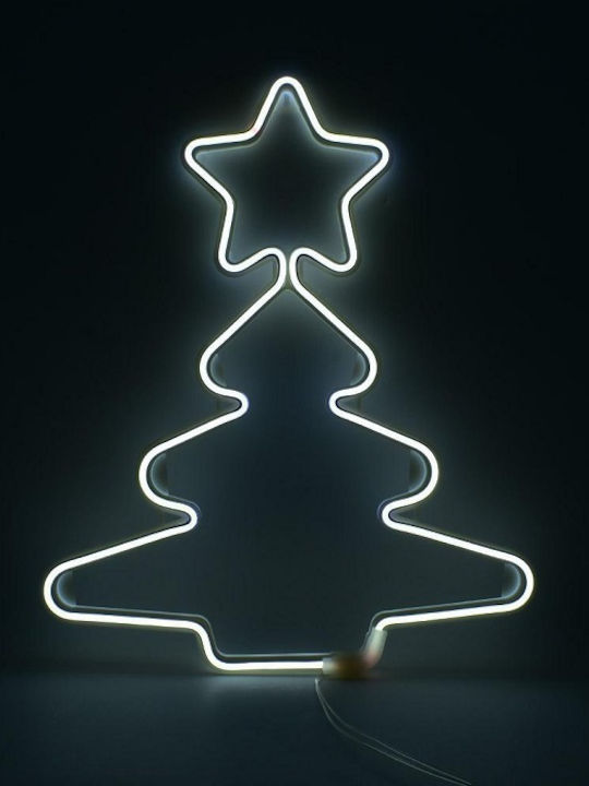 Christmas Decorative Illuminated Tree 50cm Electric Decorated White