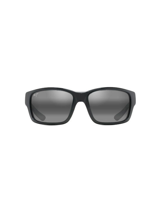 Maui Jim Man Groves Sonnenbrillen mit Schwarz Rahmen und Schwarz Polarisiert Spiegel Linse 604-02