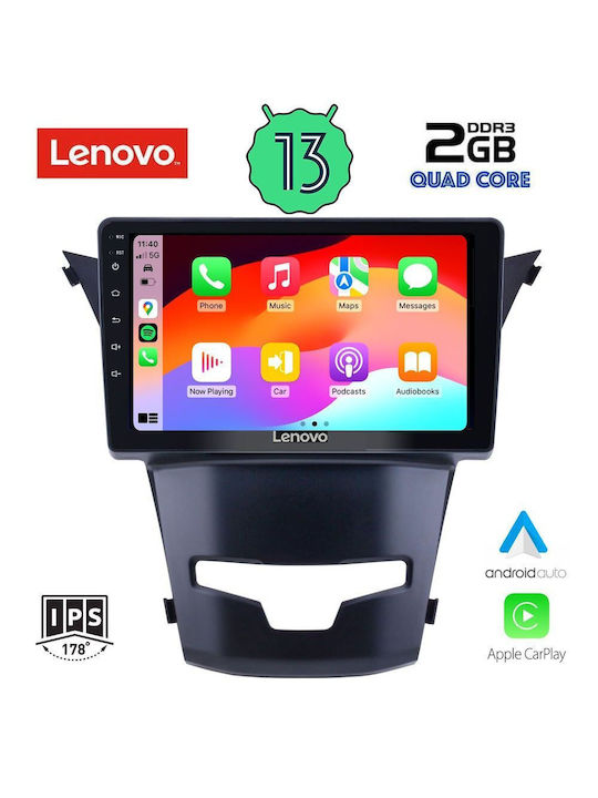 Lenovo Sistem Audio Auto pentru Daewoo Korando Ssangyong Korando 2014> (Bluetooth/USB/WiFi/GPS/Apple-Carplay/Android-Auto) cu Ecran Tactil 9"
