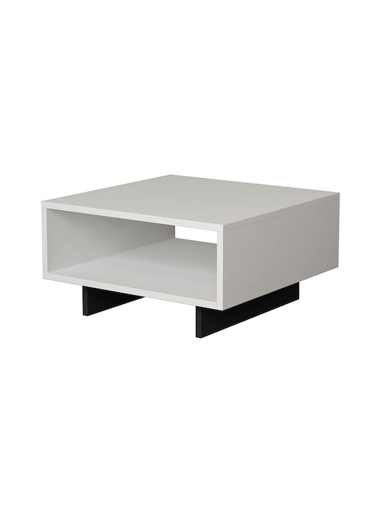 Platz Couchtisch Hola Λευκό / Ανθρακί L60xB60xH32cm