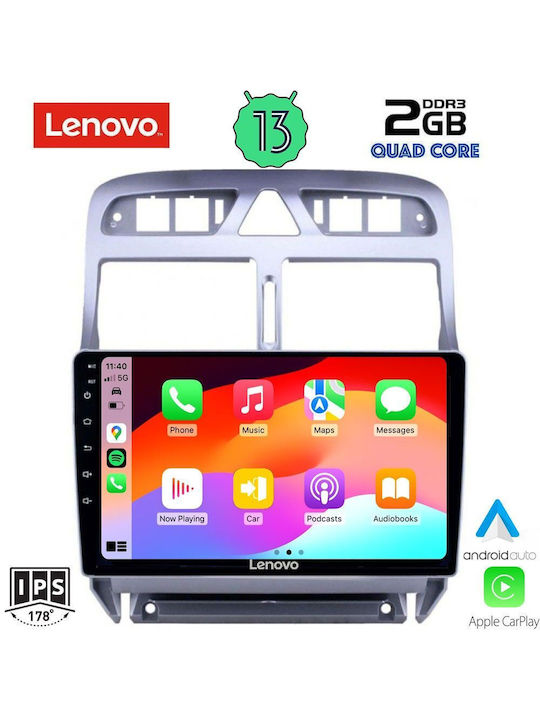 Lenovo Car-Audiosystem für Peugeot 307 2001-2008 (Bluetooth/USB/WiFi/GPS/Apple-Carplay/Android-Auto) mit Touchscreen 9"
