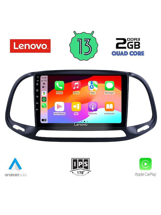 Lenovo Car-Audiosystem für Opel Kombi Fiat Doblo 2015-2018 (Bluetooth/USB/WiFi/GPS/Apple-Carplay/Android-Auto) mit Touchscreen 9"