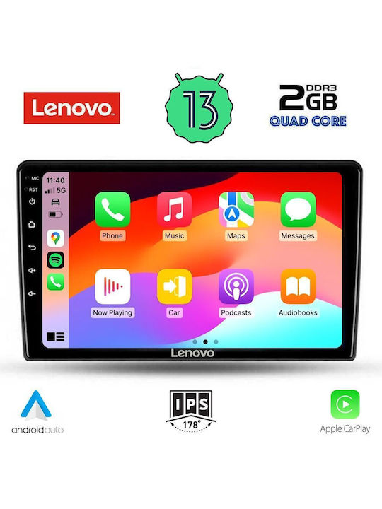 Lenovo Sistem Audio Auto pentru Toyota Auris 2007-2012 (Bluetooth/USB/WiFi/GPS/Apple-Carplay/Android-Auto) cu Ecran Tactil 9"