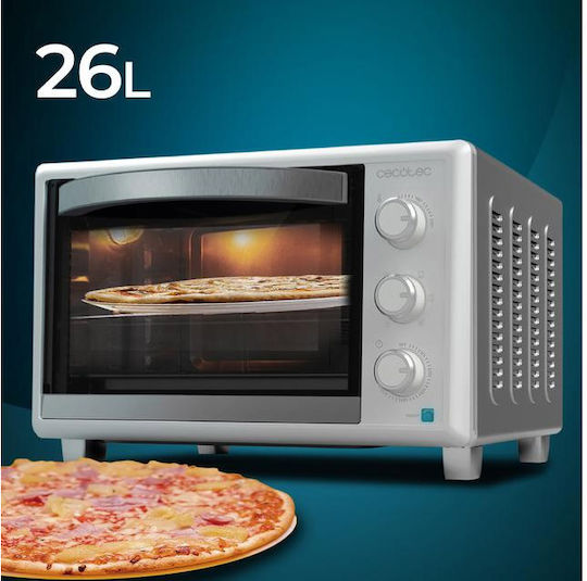Cecotec Bake & Toast 2600 4Pizza Ηλεκτρικό Φουρνάκι 26lt Χωρίς Εστίες με Αέρα Λευκό
