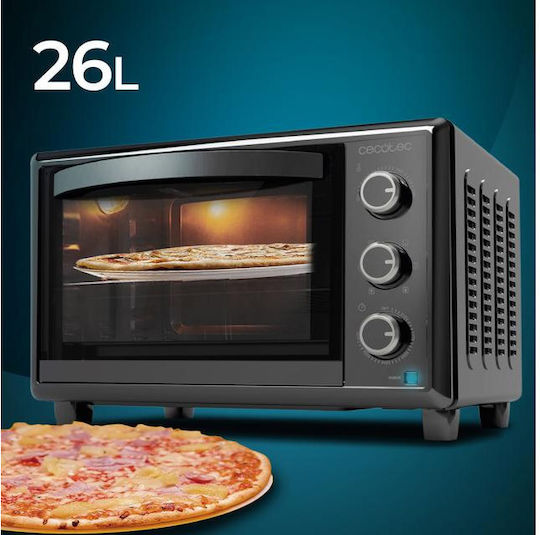 Cecotec Bake & Toast 2600 4Pizza Electric Countertop Oven 26L No Burners Hot Air Black